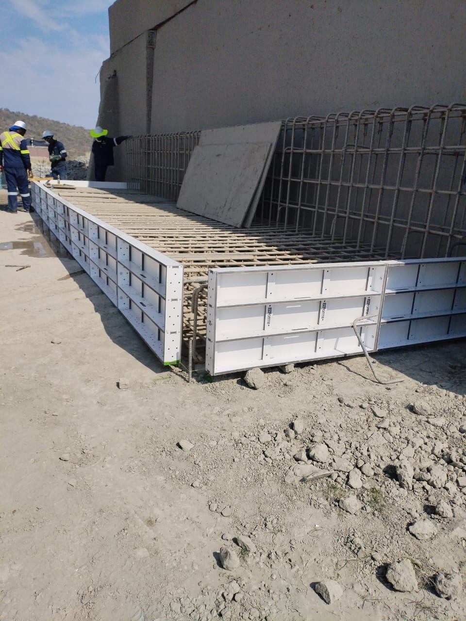 Long run of foundation shutters